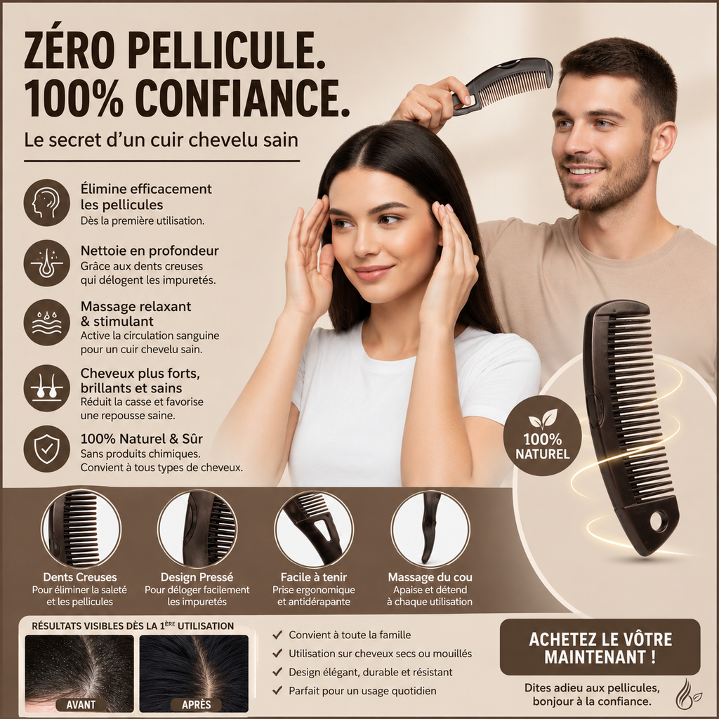 ScalpGlow™ – Anti-Dandruff Massage Comb & Scalp Treatment