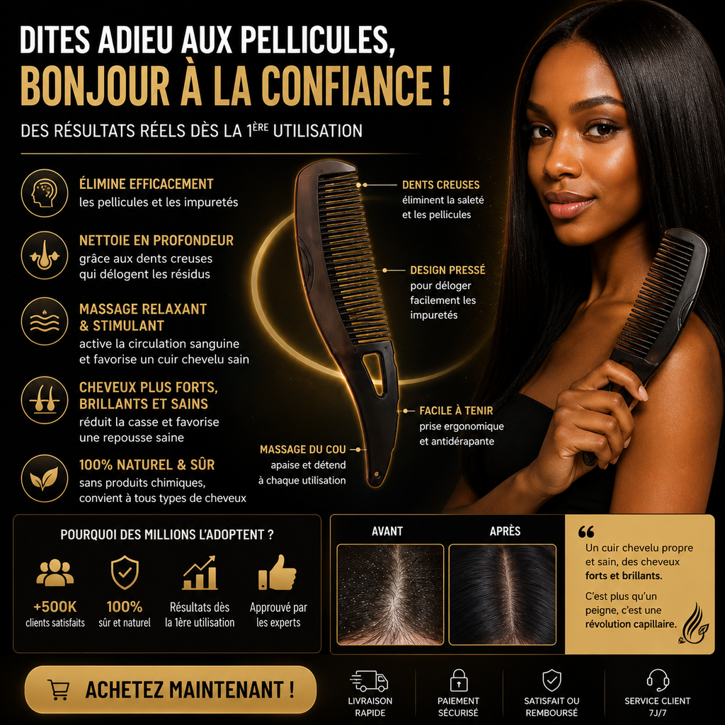 ScalpGlow™ – Anti-Dandruff Massage Comb & Scalp Treatment