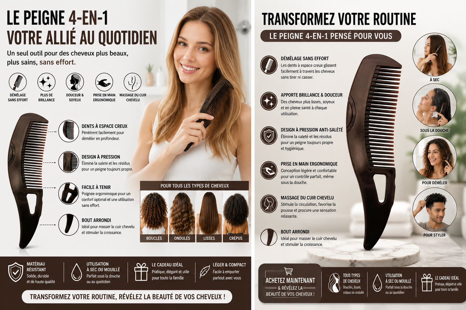 ScalpGlow™ – Brosse Massage Anti-Pellicules & Soin du Cuir Chevelu